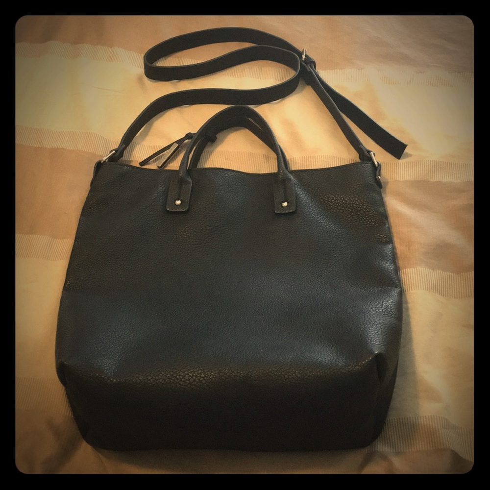 Kenneth Cole Reaction Faux Leather Black Tote